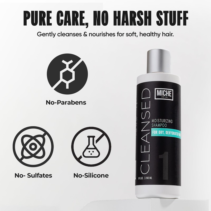 Miche Cleansed Sulfate-Free Shampoo for All Types – Moisturizing Formula