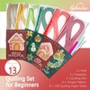 Halandar Christmas Cards Beginner's Paper Quilling Kits 13 pcs Quilling