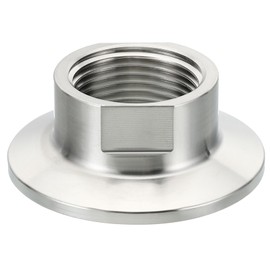 PATIKIL 1.5 Inch TC Tri Clamps Adaptor, Tri-Clover Fittings to NPT 3/4" Female Sanitary Thread Adaptor 304 Stainless Steel for Food Beverage Dairy, Ferrule 50.5mm