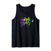 MARDI GRAS Watercolor Hand Lettering Design with Heart Tank Top