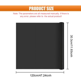 12" x 48" Car Light Tint Film, Black Self Adhesive Car Headlight Tint Wrap Film, Vinyl Tinted Color Sticker Sheet Roll for Car Headlight, Brake Light, Tail Light, Fog Light (Black)