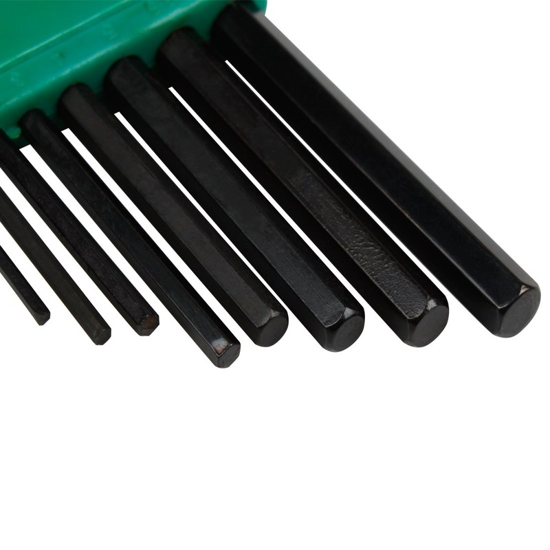 Larcele Hex Key with Flat Head Black Eight Sets for