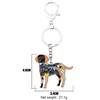 BONSNY Enamel Alloy Heart Labrador Retriever Dog Lover Key For