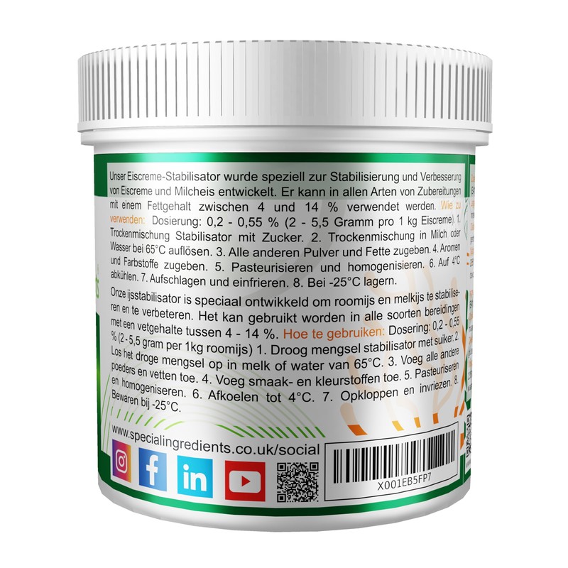 Special Ingredients Ice Cream Stabiliser and Texture Enhancer 100 g