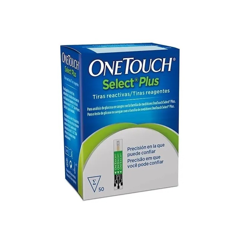 Kit One Touch Select Plus 50 Tiras Y 50 Lancetas