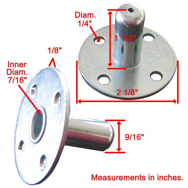 Broad Brimmed Top Hat Caster Socket for 7/16-inch Caster Stem.