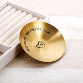 Bronze Gifts for 8th Anniversary - 8 Year Anniversary Bronze Gifts for Her Him Couple 8 Year Wedding Gift for Husband Wife Couples Jewelry Tray Ring Holder Romantic 8th Wedding Gift for Women Men