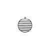 Vespa (Original OE) 655965 OEM Chrome Round Horn Cover Insert