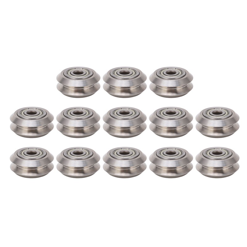 13PCS V Pulley Wheel Stainless Steel Printer Round Wheel Roller
