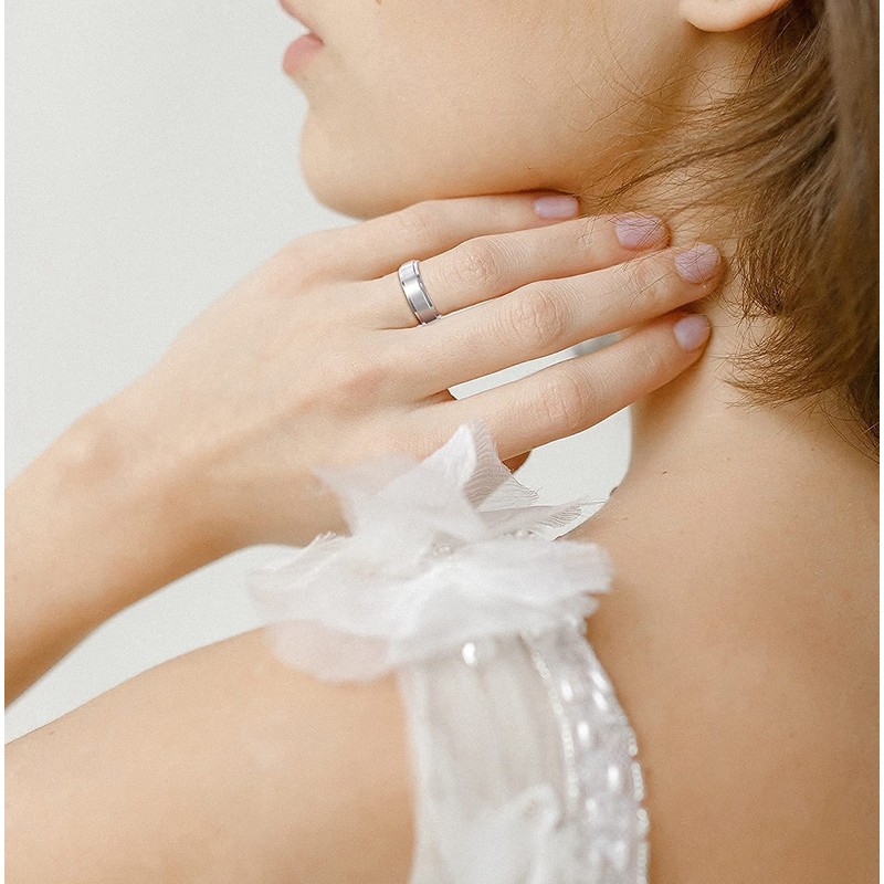 Zakk Men's / Women's Titanium Engagement Rings, Wedding Rings, Brushed