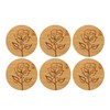 6Pcs Jar Wood Lid Set Easy to Clean Storage Jar