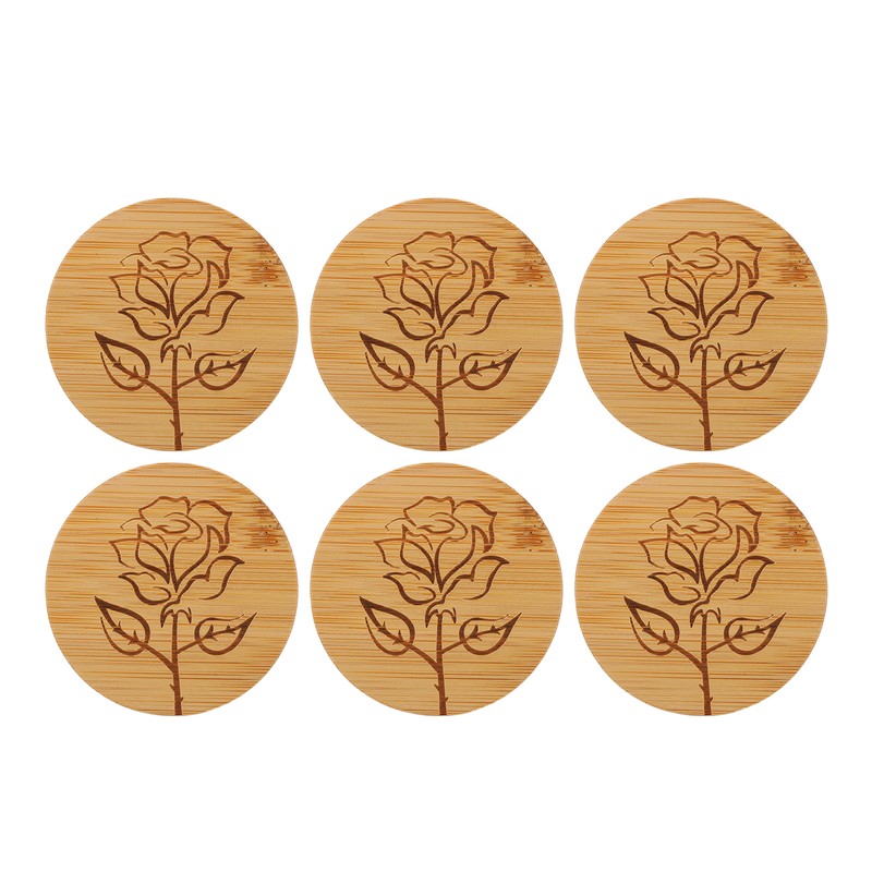 6Pcs Jar Wood Lid Set Easy to Clean Storage Jar