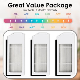 (3 Pack) N20 Plus Replacement HEPA Filters Compatible With ECOVACS DEEBOT N20 Plus/ N20 Pro Plus/ X1 Omni/ T10/ T10 Plus/ T10 Turbo/ T10 Omni Robot Vacuum, Filter Kit, Filters Accessories Kit