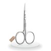ZIZZLON Cuticle Scissors Extra Fine Curved Stainless Steel Eyebrow Scissors,