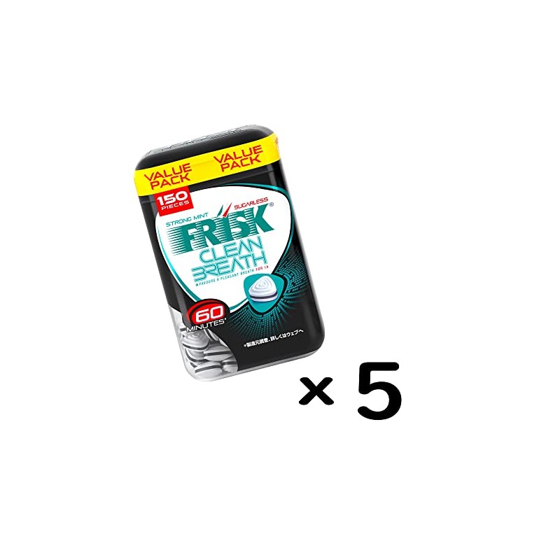 FRISK Kracie Clean Breath Bottle, Strong Mint, 5 Pieces