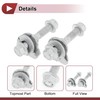 HEROFFIX Suspension Camber Bolt Eccentric Bolt Kit 0.59" 35CrMoA Silver