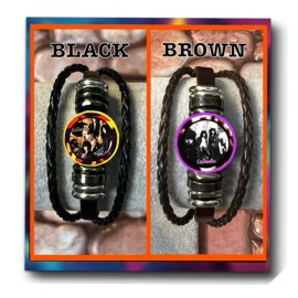 CINDERELLA BAND HEART BREAK STATION  TWO LEATHER BRACELETS COLLECTOR ITEMS