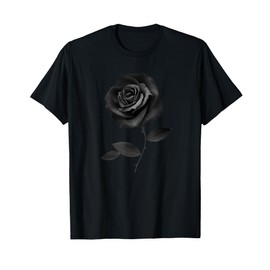 Beautiful Black Rose Flower T-Shirt T-Shirt