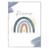 cozy racoon Kids Passport Holder, Watercolour blue, without personalisation, Modern