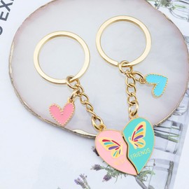 OEHEDOU 2pcs Best Friends Keychain Gifts For Best Friends Matching Friendship Gifts For 2 Birthday Gifts For Best Friends Bff Gifts For 2 Bestie Teen Girl Party Favors Sweet Best Friends Forever