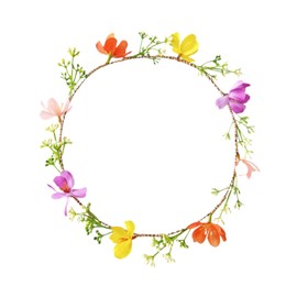 SM SunniMix Floral Headband Flower Crown Handmade Teens Kids Boho Flower Garland for Birthday Seaside Holiday Snapshots Beach Photo Props, mixed color floral