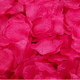 Magik 1000~5000 Pcs Silk Flower Rose Petals Wedding Party Pasty Tabel Decorations, Various Choices (3000, Hot Pink)