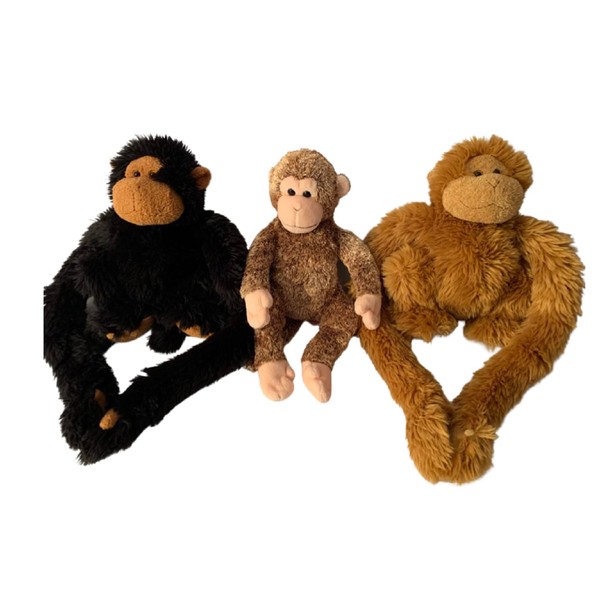 Weighted stuffed animal, monkey with 3 lbs, washable plush weighted