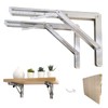 Folding Shelf Brackets 22 inch Heavy Duty,Max Load: 550 lb-Stainless