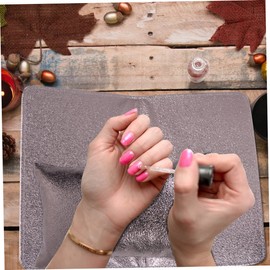 Baluue 2pcs Pu Leather Foldable Hand Rest Pad Cushion for Nail Salon Comfortable Arm Support Mat for Manicure Washable and Durable Silver