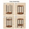 CHOEZON Round Side Table, 2-Tier End Table, Small Round Nightstand