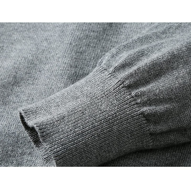 OKJCON Men's Cardigan Sweater V Neck Solid Knit Cotton Autumn
