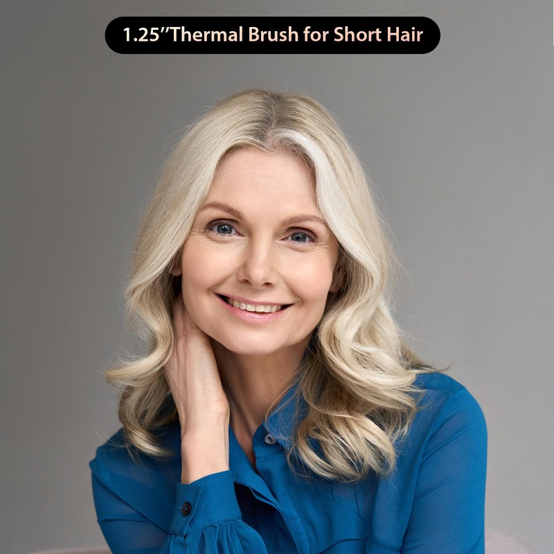 CIVEYA 1.25 Inch Thermal Round Brush, Ionic Heated Round Brush