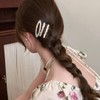 WENJESO Simple Acetate Hair Clip, For Sides/Bangs, Insta-Style, Cute Bebe