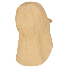 Sterntaler Peaked Cap Neck Muslin – Unisex Hat Made of Cotton Muslin (Organic) – UV Protection 50+ Sun Hat with Neck Protection – Baby and Children Summer Headgear – Matte Green – Matte Green, sand,