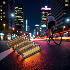 Cawhui 4 Pieces/Set Yellow for Bicycle Pedal Reflector Safety Night Cycling Reflective Bike Accessory for Mountain Bike Road for Bicycle,Lights and Reflectors,Bike Reflectors,Lights and Reflectors