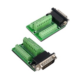 SIENOC DB26 Male to Terminal Block Solderless RS232 D-SUB Serial to 26 Pin Port Terminal Connector Adapter Breakout Board Signal Terminal Block Module (Connector 1 Piece)