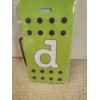 Inventive Travelware " d " Lime Green W/ Black Polka