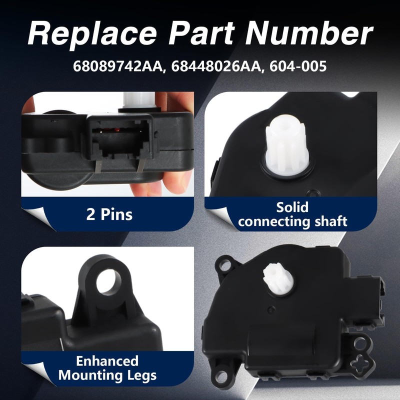HIMARKLIF 2 Pins HVAC Blend Door Actuator Compatible with Dodge