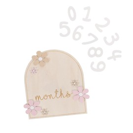 Shengsenfu Baby Monthly Milestone Cards,Baby Milestone Book, The Perfect Wooden Discs for Adorable Pictures to Document Your Growth, Announcement Sign