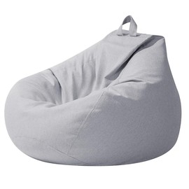 Highdi Bean Bag for Children, Cover Only (no filling), Grey Small Bean Bags or as Gaming Bean Bag Chair for Indoor Outdoor Decor (70 x 80 cm)