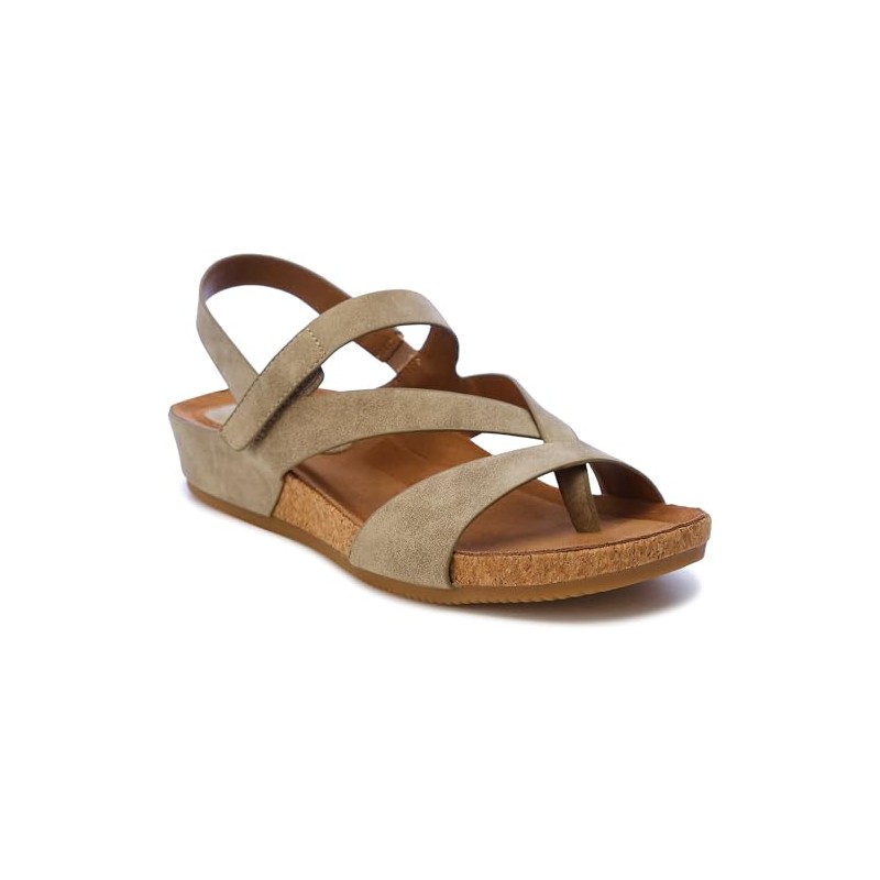EuroSoft Women's Gianetta Sandal, Stone Taupe, 7.5