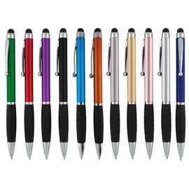 SyPen 2-in-1 Capacitive Touch Screen with Stylus Ballpoint Pen, Assorted... - 12 Pack, Assorted Metallic