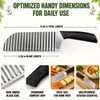 FATUXZ Stainless Steel Crinkle Cutter, Wavy Potato Slicer Wave Chopper