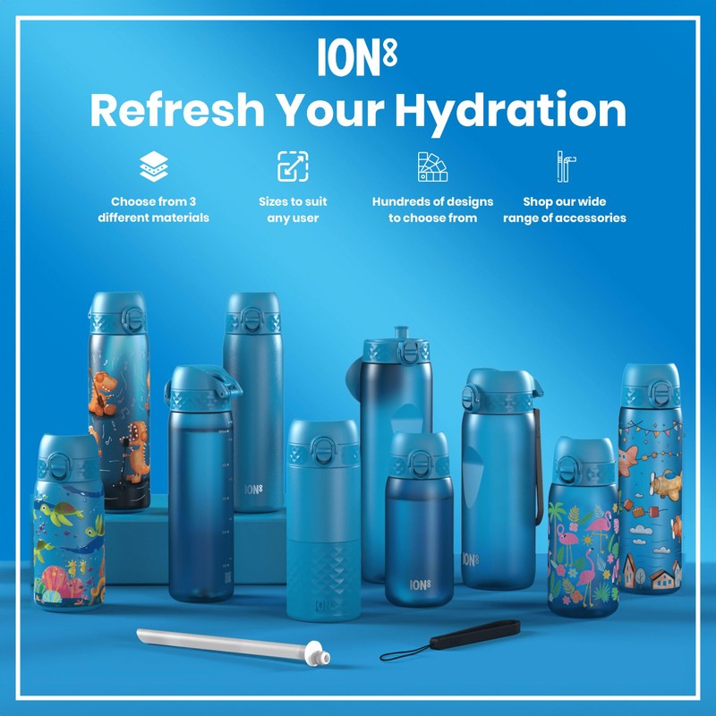 Ion8 Vacuum Insulated Steel Water Bottle, 320 ml/11 oz, Leak