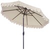 Safavieh PAT8006C Outdoor Collection Elegant Valance Auto Tilt Umbrella, 9',