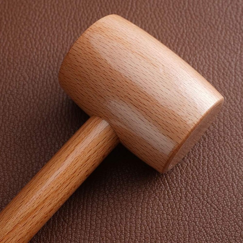 2PCS Wooden Mallet Hammer, Mini Wooden Crab Mallets Hand Craft