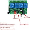 4 Channel DC12V 24V 433MHz 200M Range Wireless Remote Control