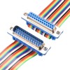 sourcing map IDC Rainbow Wire Ribbon Cable DB25 M/F Plug