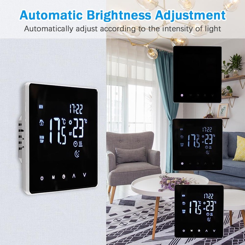 WiFi Smart Thermostat Temperature Controller for Electric Heating LCD Display