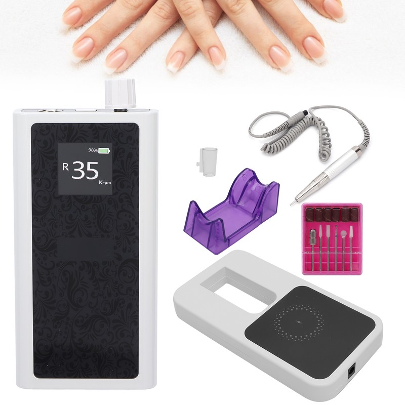 Nail Drill Machine Polishing Shape 35000rpm Wireless Electric Nail File